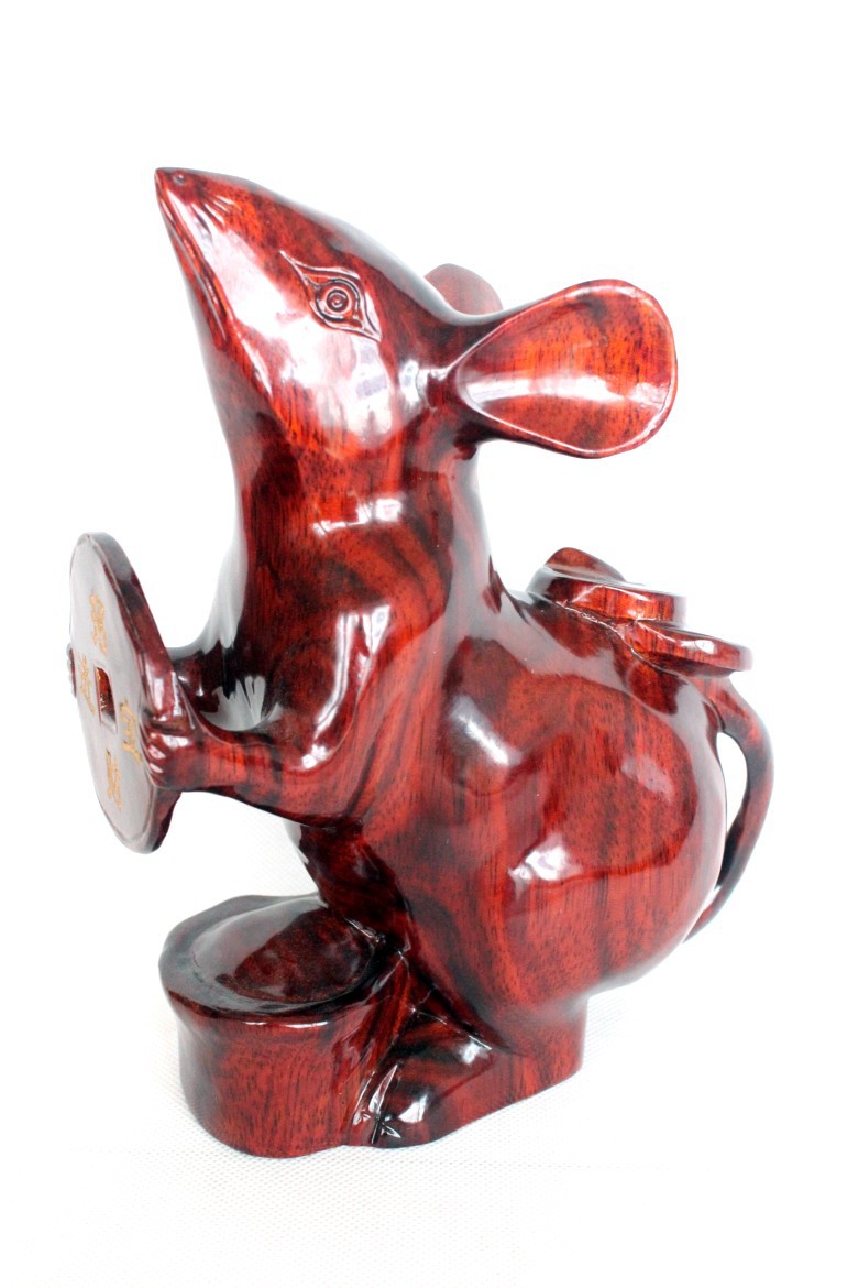 【十二生肖 木雕工藝品老鼠 招財鼠 風水擺件 一本萬利 生日禮品CQ】價格,廠家,圖片,木質、竹質工藝品,如皋市下原鎮振新紅木工藝品廠-